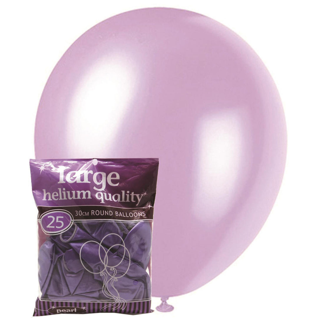 Pearl Lavender Latex Balloons, Pack of 25