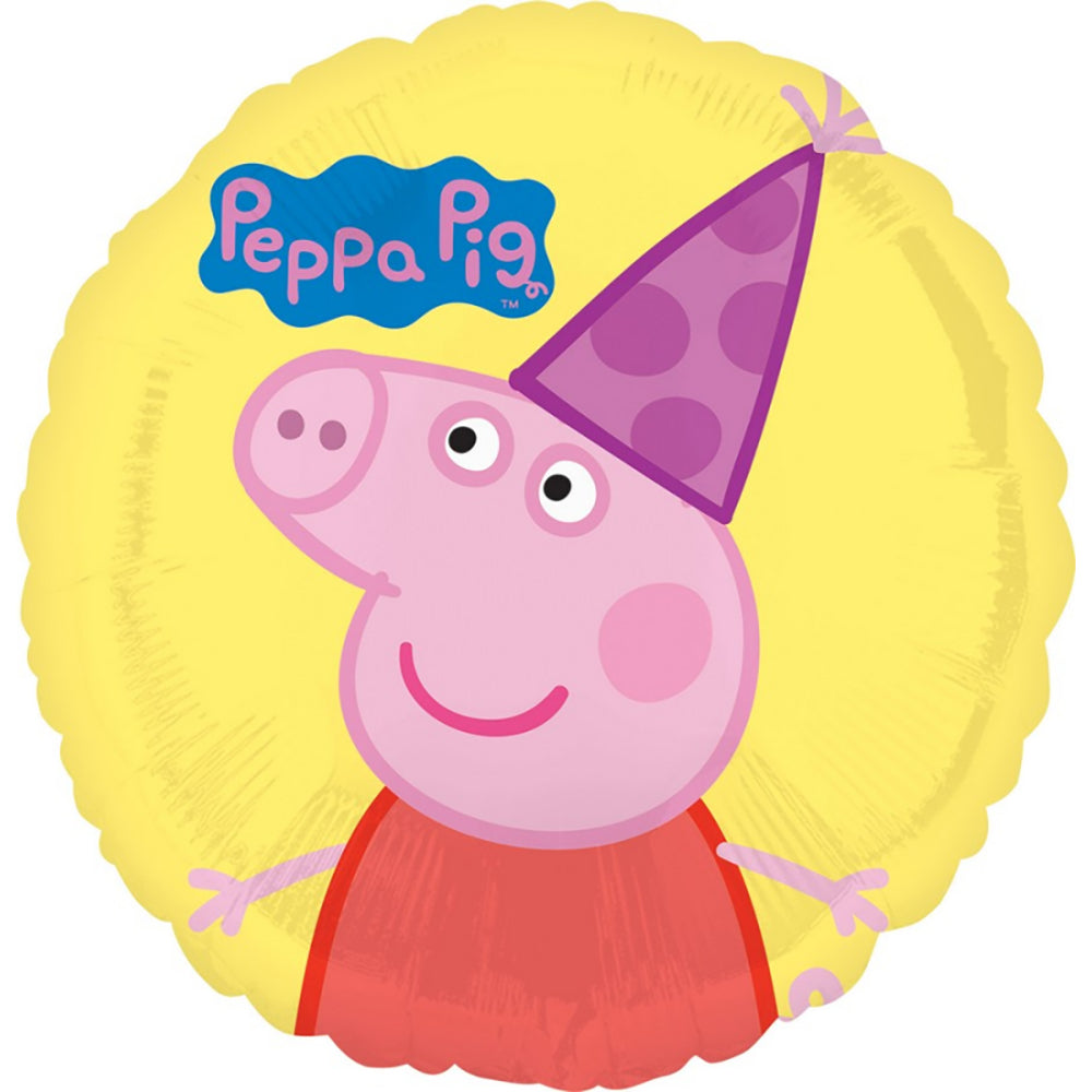 Peppa Pig Yellow Party Hat Foil Balloon