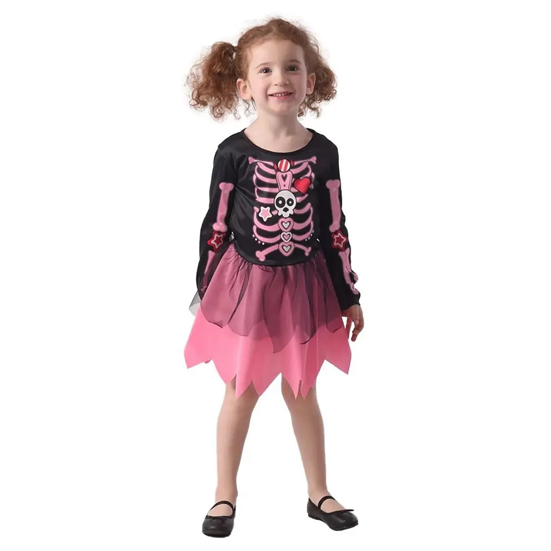 Toddler Pink Skeleton Girl Dress