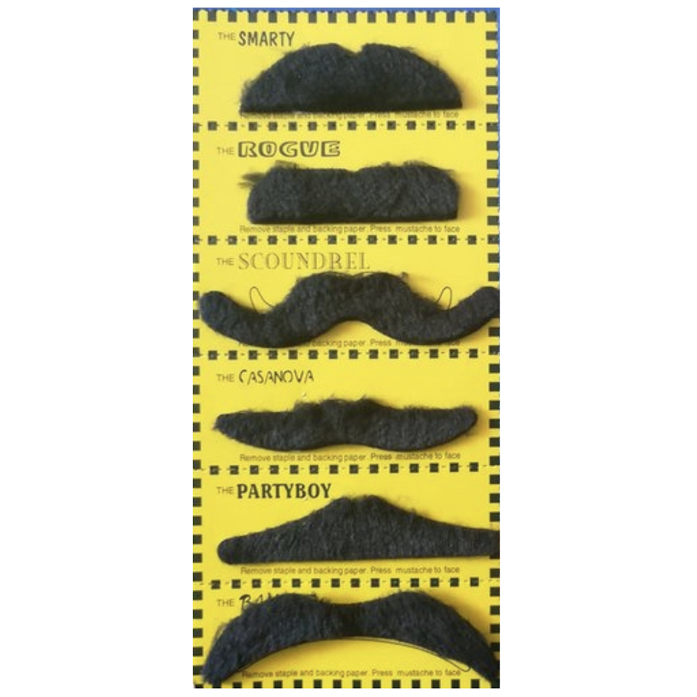 Pirate Moustache 6 pack