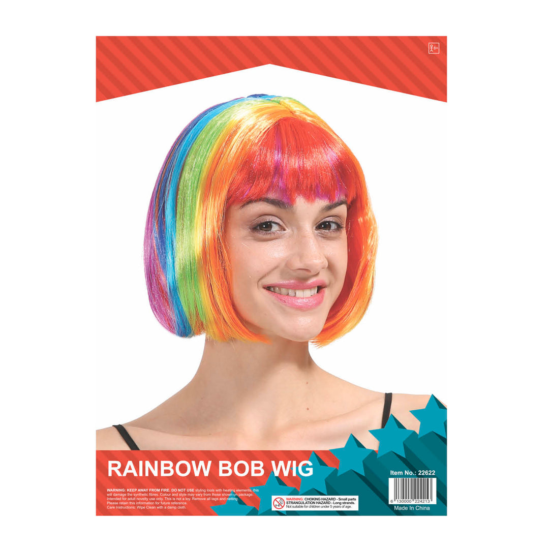 Rainbow Bob Wig