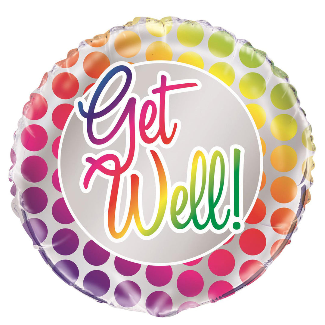 Rainbow Get Well Foil Balloon