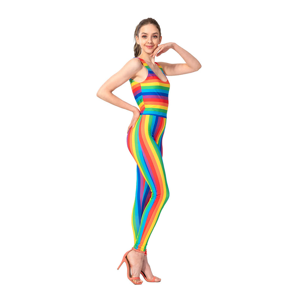 Rainbow Stripe Unitard