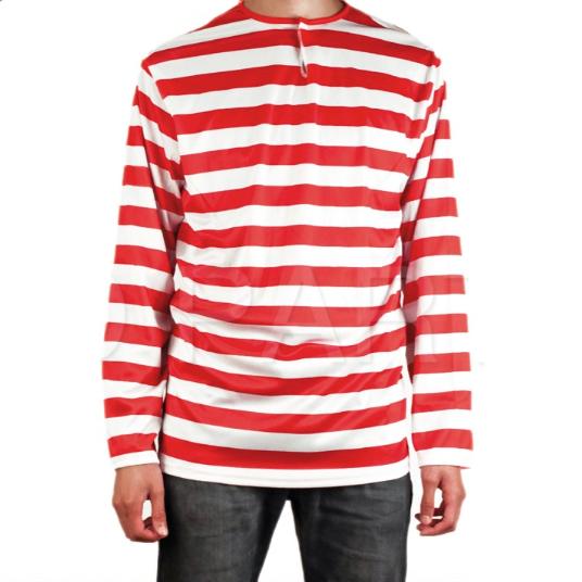 Where's Wally Red &amp; White Stripe Top