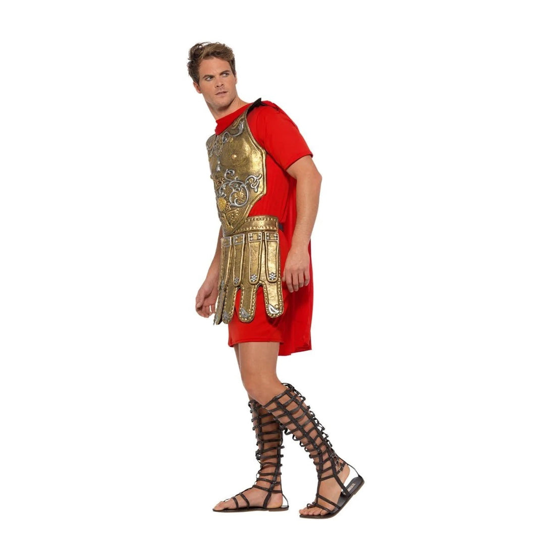 Roman Gladiator Gold & Red Costume