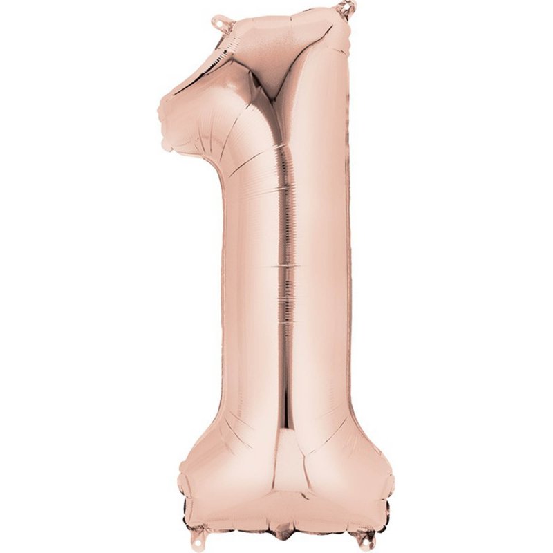 Rose Gold Giant Number 1 Foil Balloon