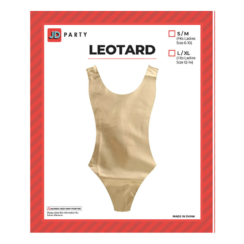 80s Leotard Metallic Gold