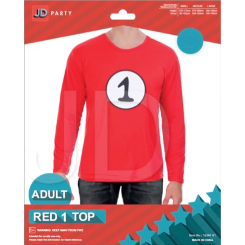 Adult Thing 1 Red Top