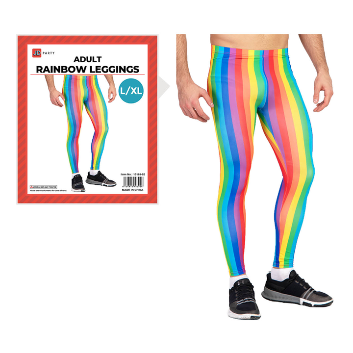 Adult Rainbow Stripe Leggings