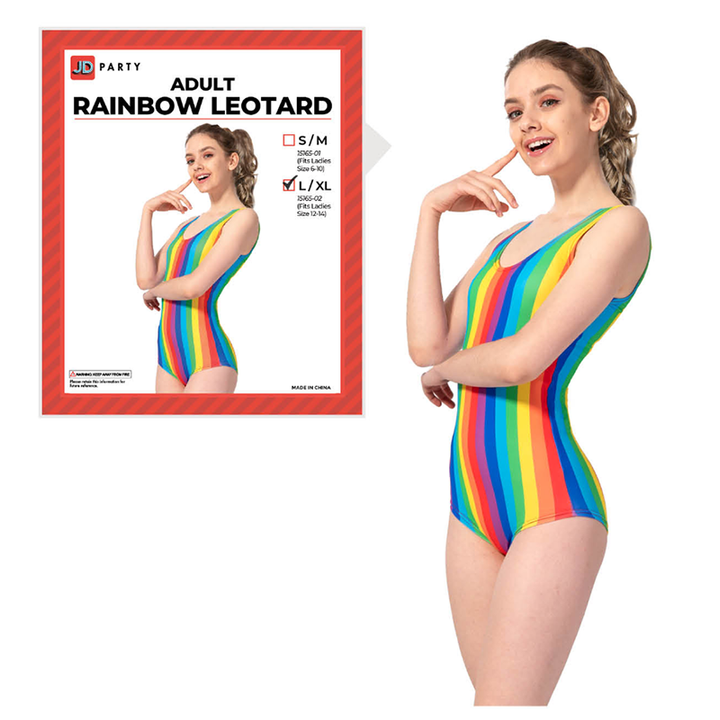 Adult Rainbow Stripe Leotard