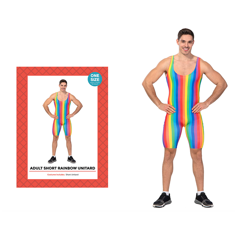 Adult Rainbow Stripe Unitard