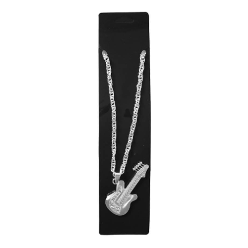 Silver Guitar Necklace