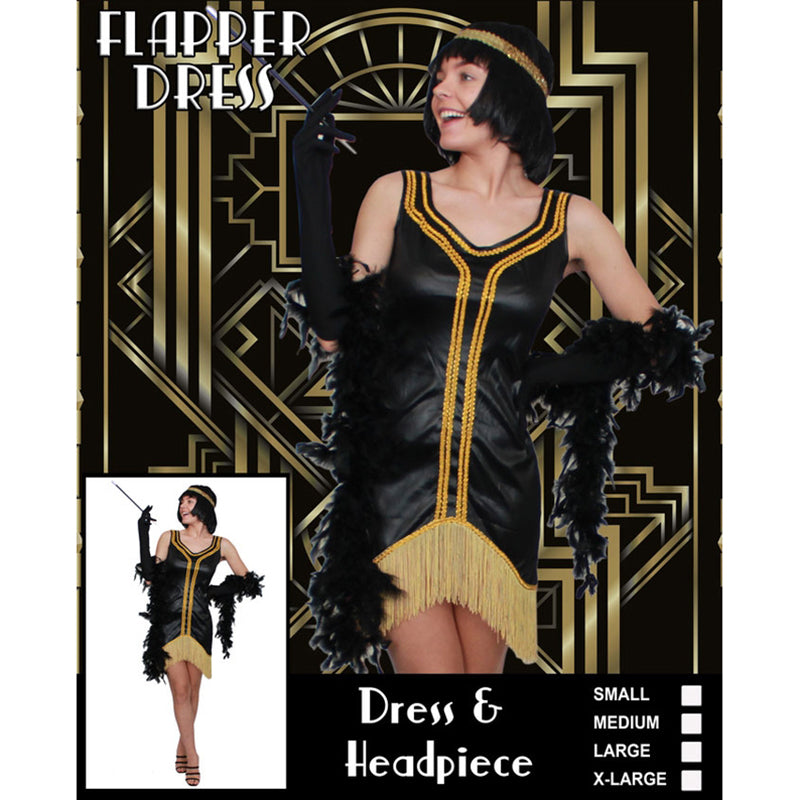 Black And Gold Flapper Costume