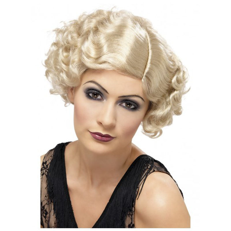 Blonde 20's Flirty Flapper Wig