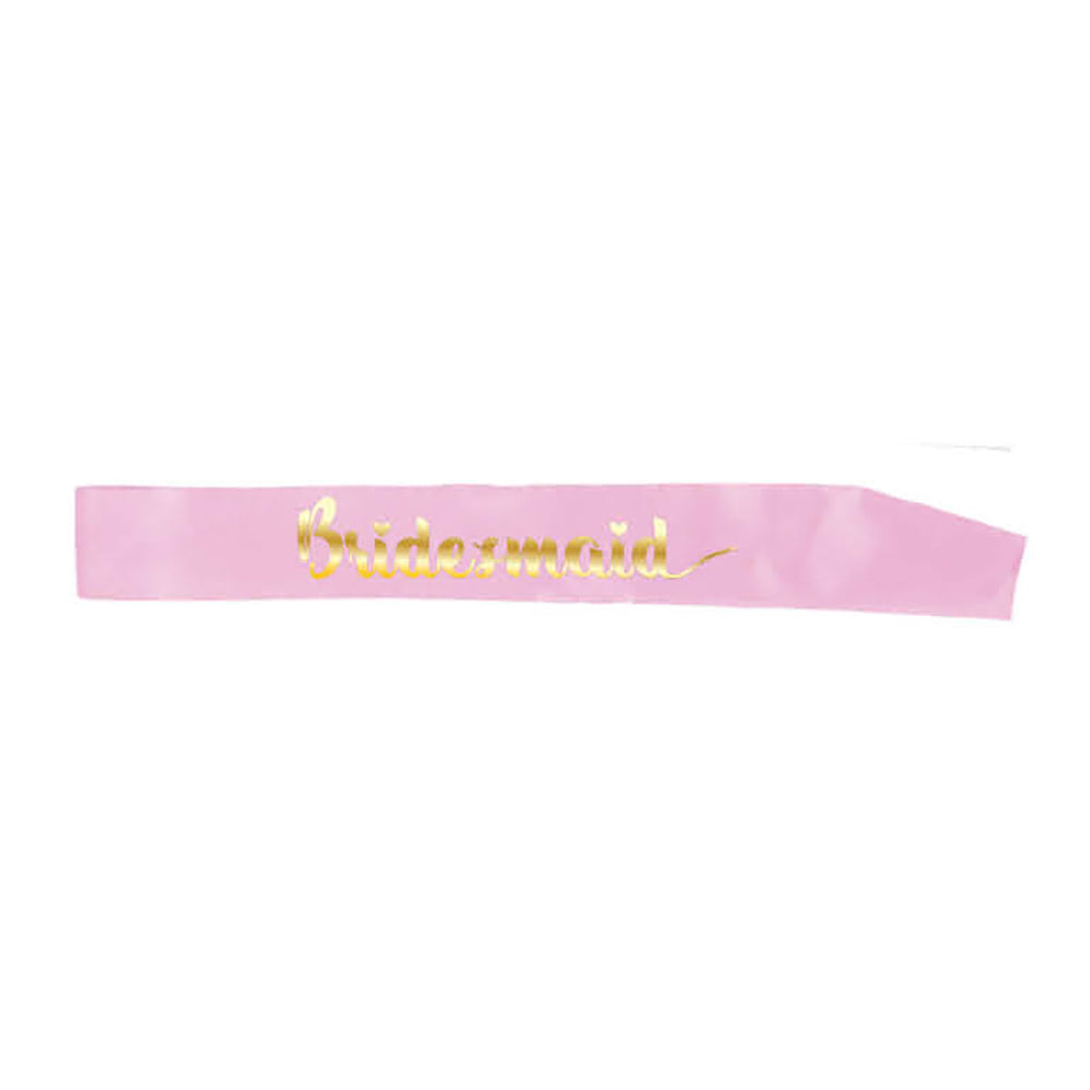 Hen's Party Bridesmaid Sash - Light Pink