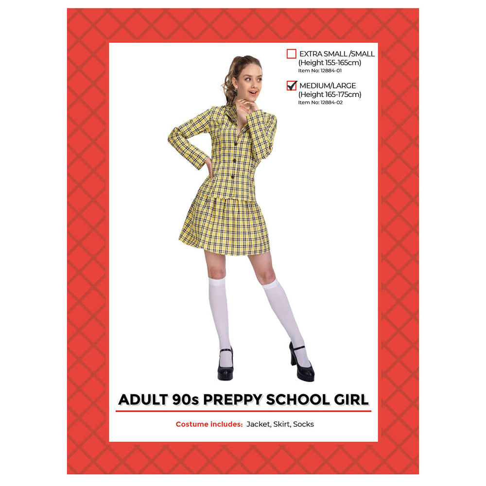 Preppy 90s School Girl Costume
