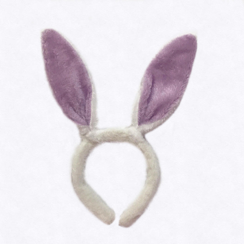 Easter Bunny Ears White Purple