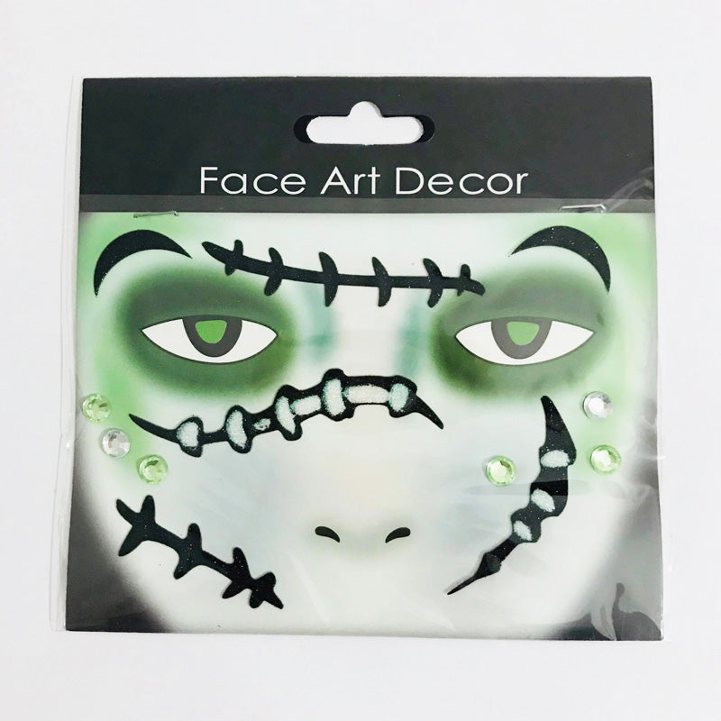 Green Face Art Stickers