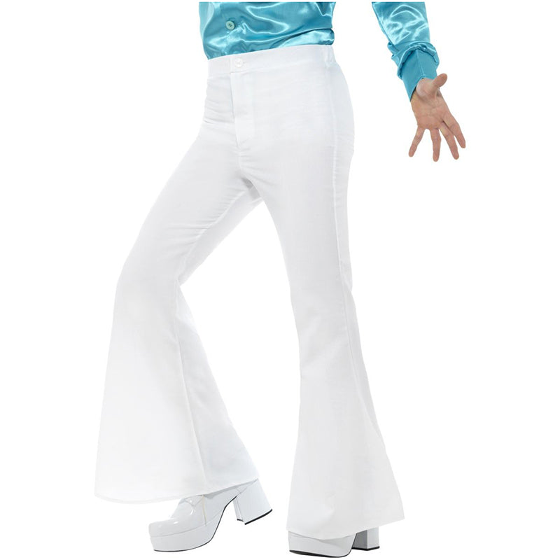 Flared Trousers White Mens