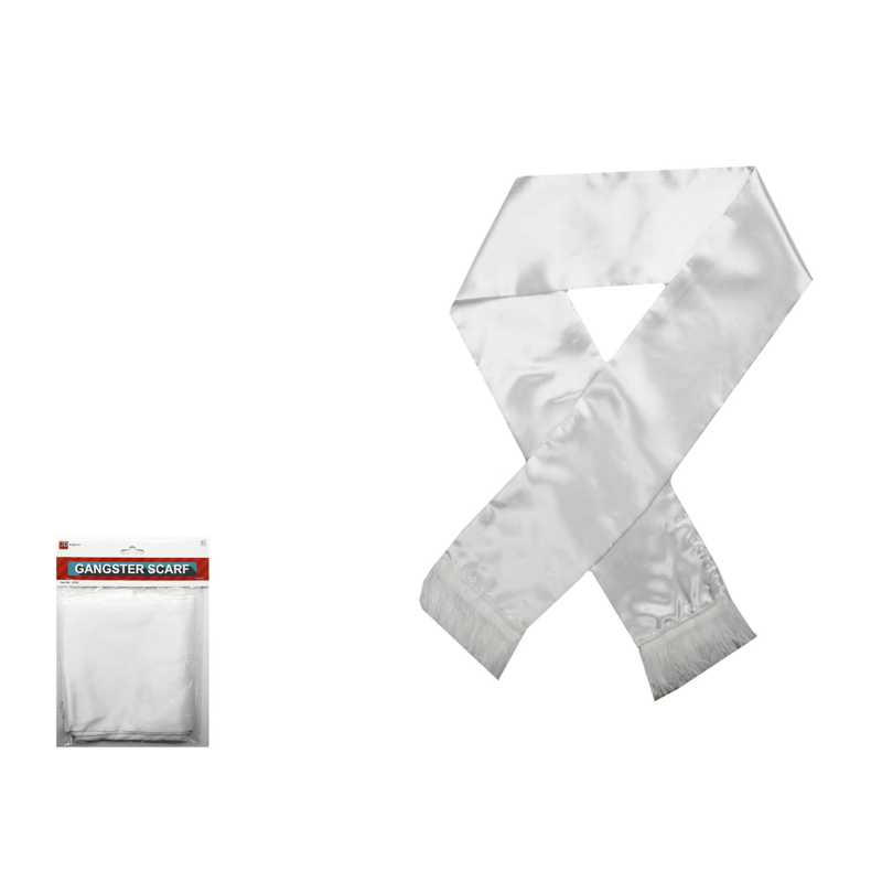 White Gangster Scarf