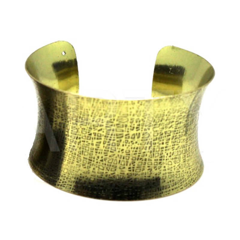 Gold Wide Metal Bracelet