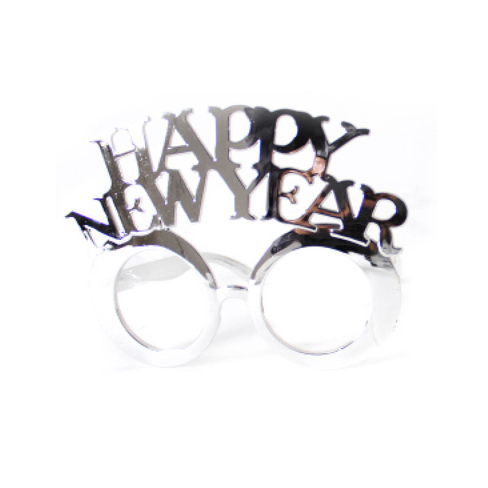 Party Glasses - Happy New Year Silver