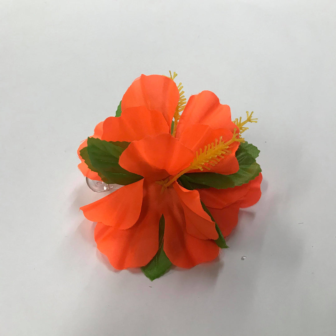 Hawaiian Floral Clip Orange