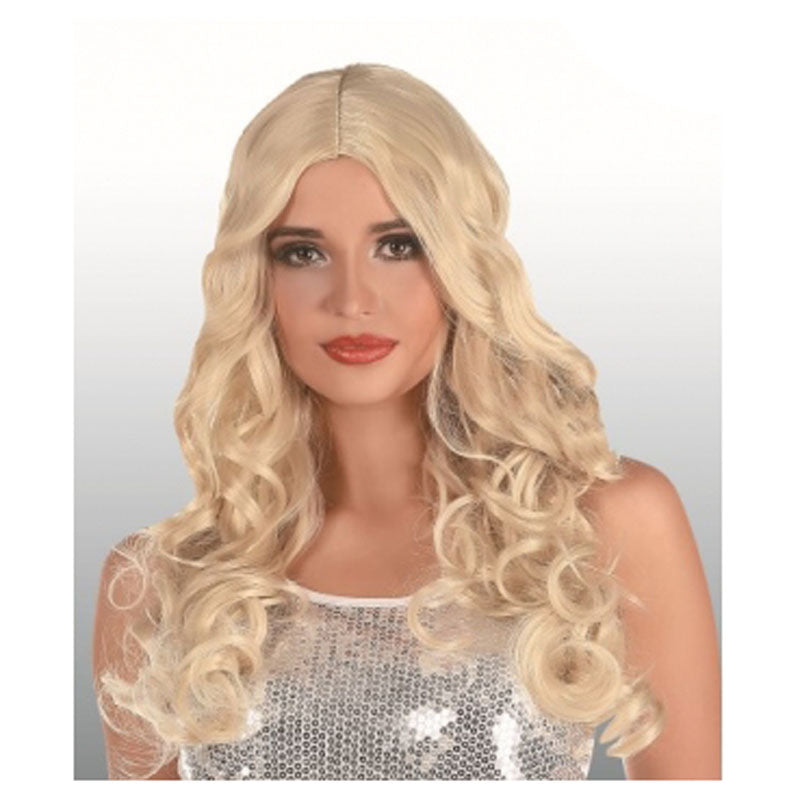 Long Blonde Wig with Curl