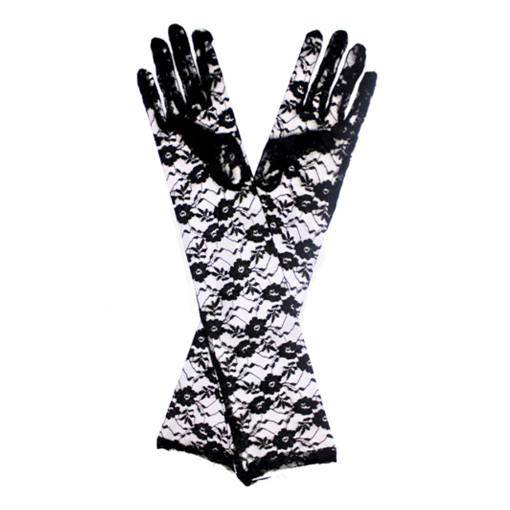 Long Lace Glove Black