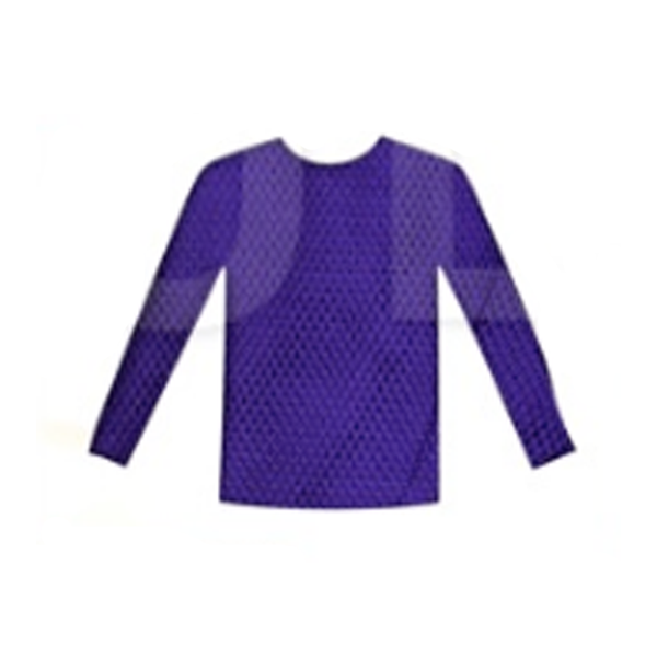 Purple Long Sleeve Fishnet Top