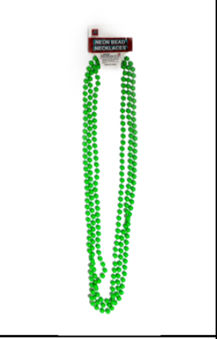 Neon Beaded Necklace - Green