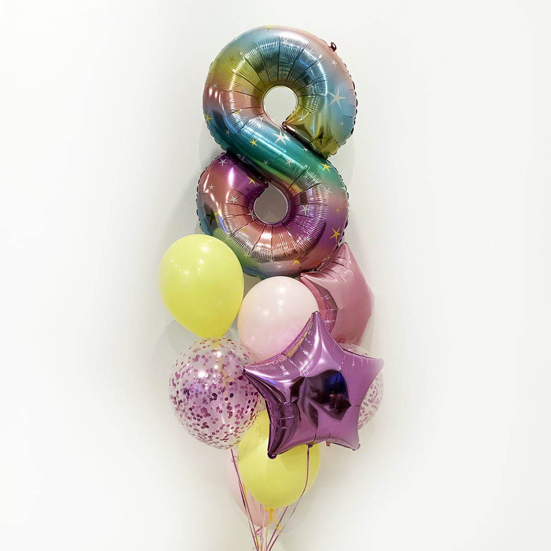Giant Number Balloon Bouquets