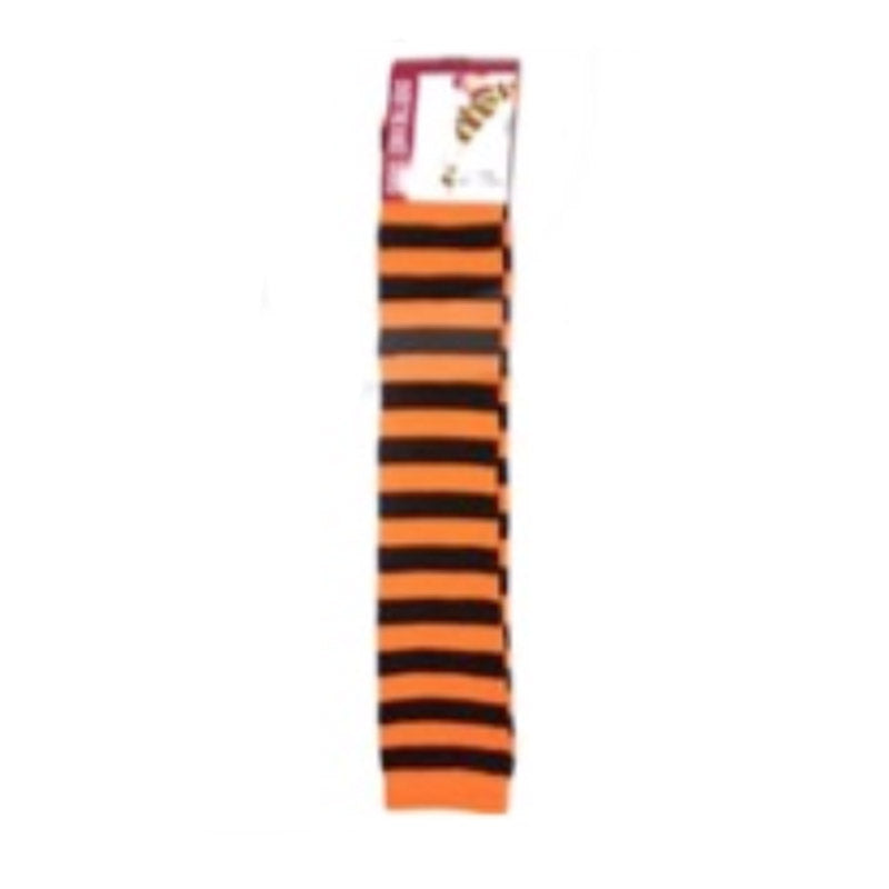 Orange and Black Stripe Over The Knee Socks