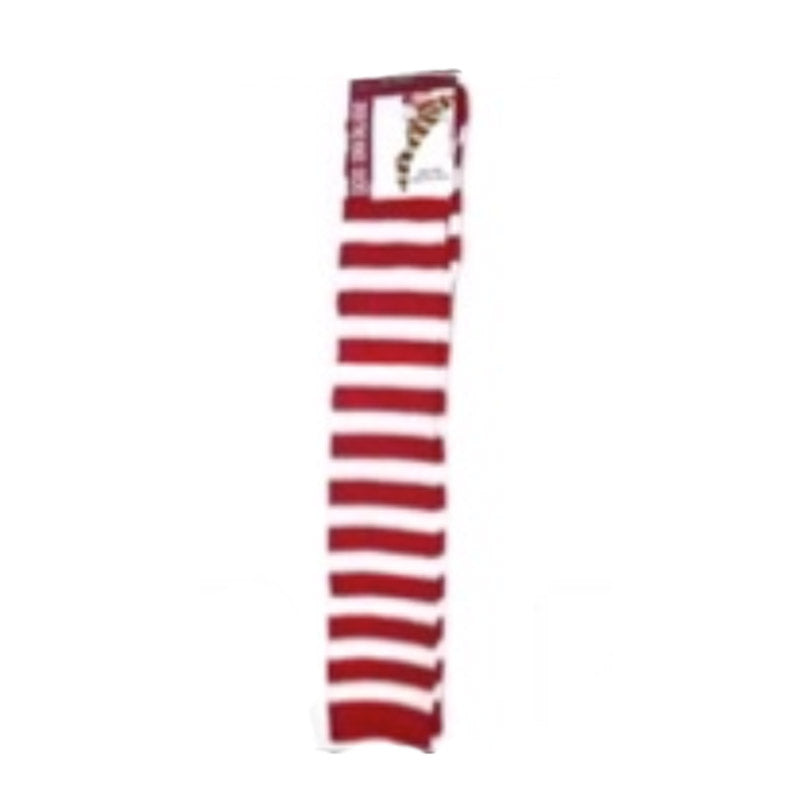 Red and White Stripe Over The Knee Socks