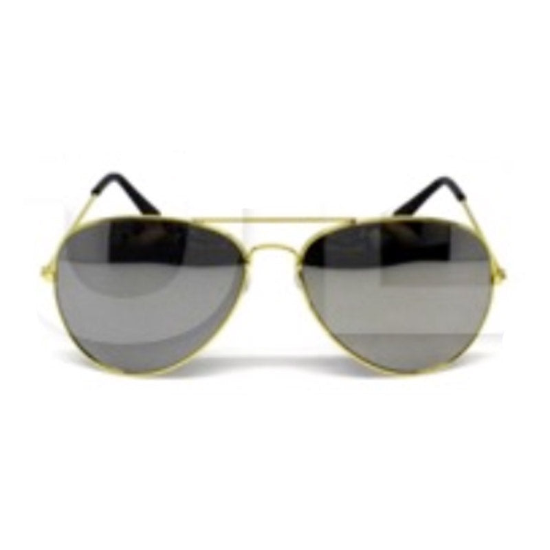 Party Glasses Aviator Mirror Gold