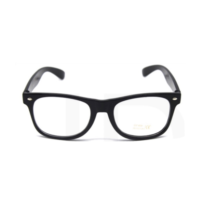 Party Glasses Wayfarers Clear - Black