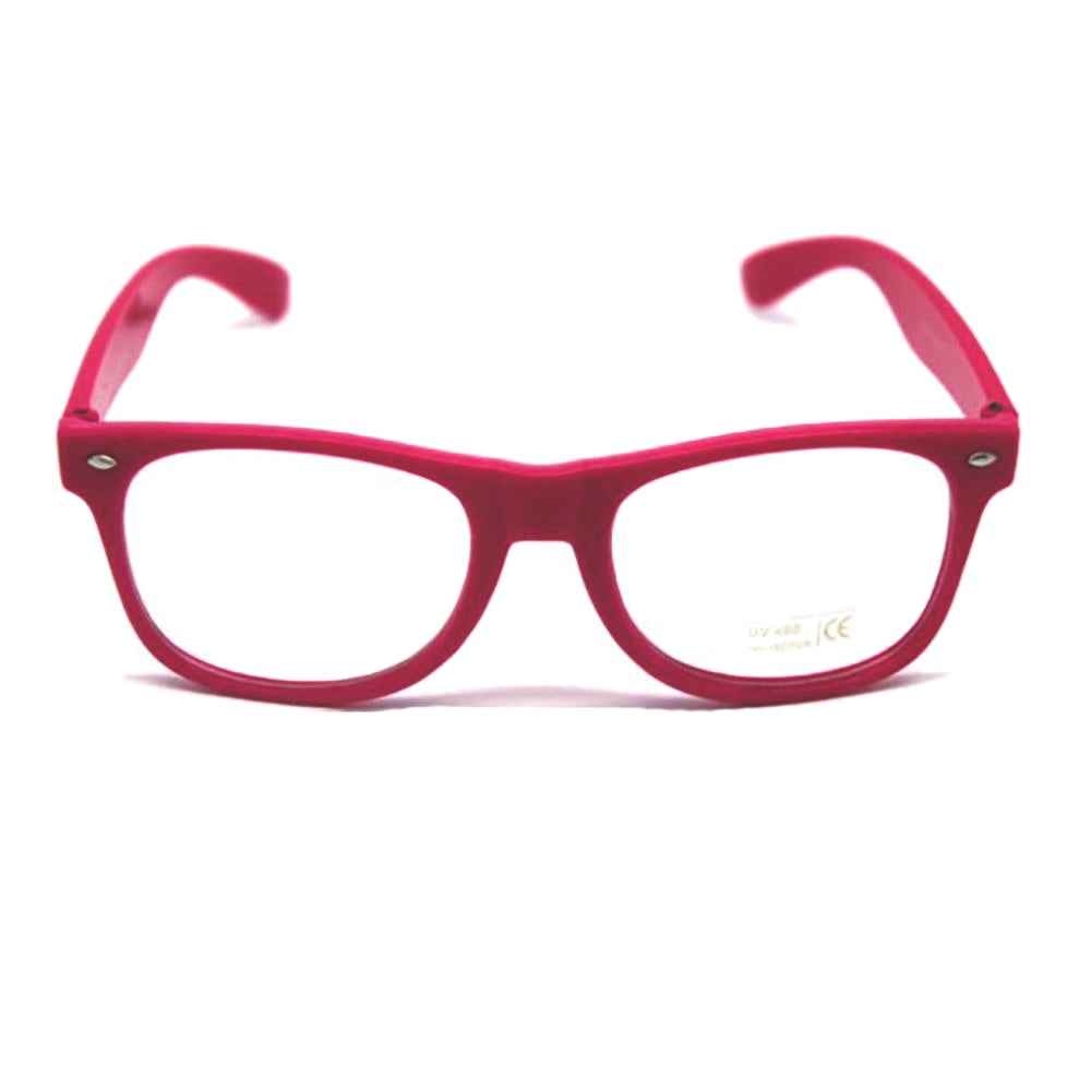 Party Glasses Wayfarers Clear - Hot Pink
