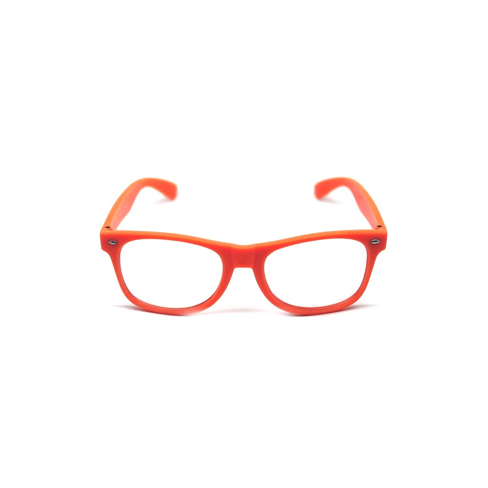 Party Glasses Wayfarers Clear - Orange