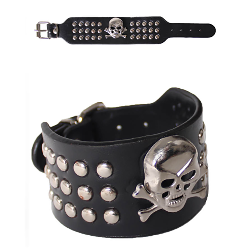 Studded Skull Wristband