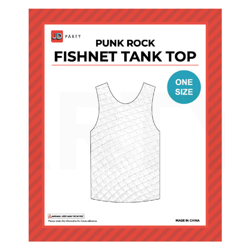 Fishnet Tank Top White