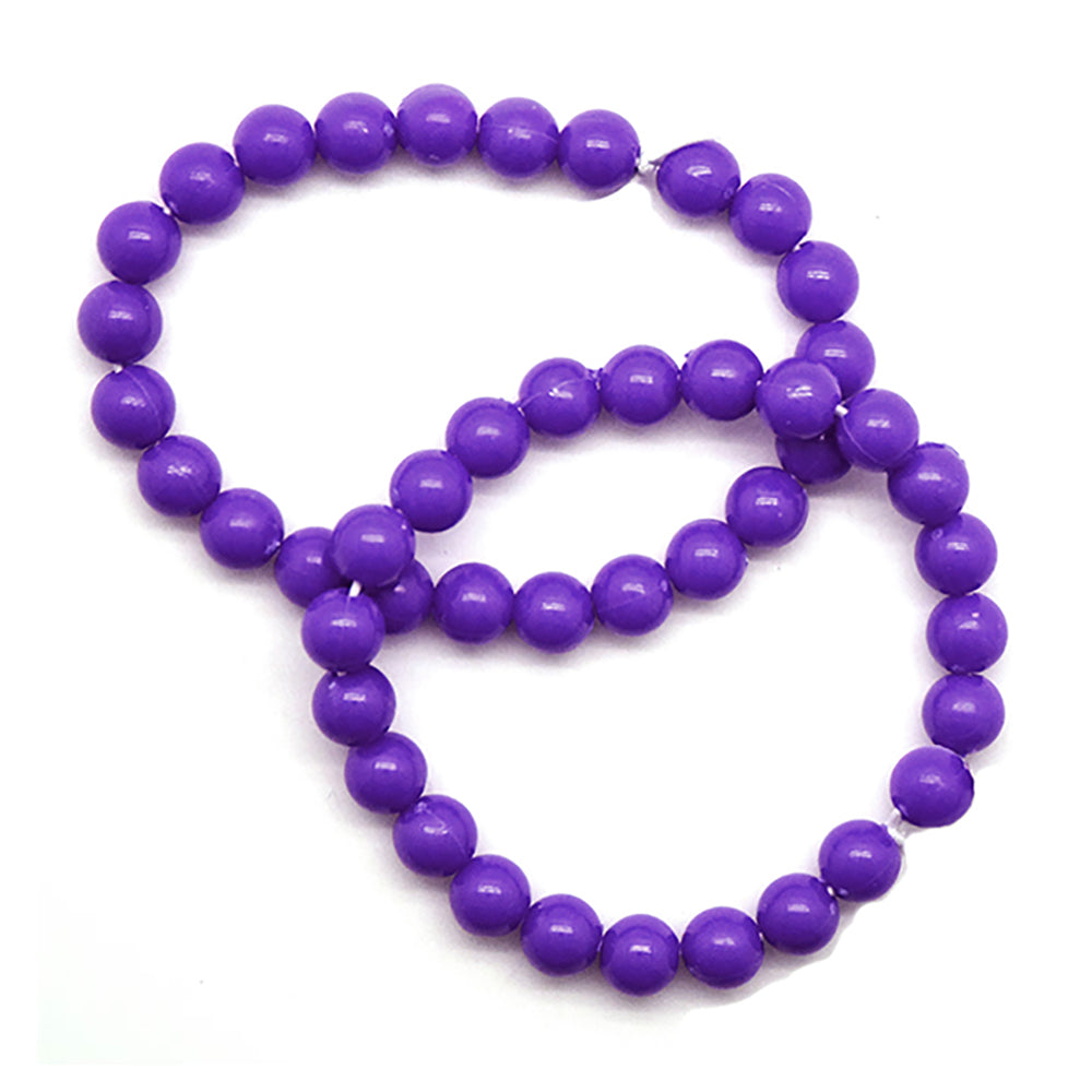 Neon Beaded Bracelet Purple