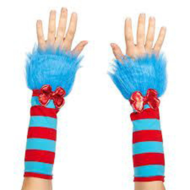 Red and Blue Stripe Gloves