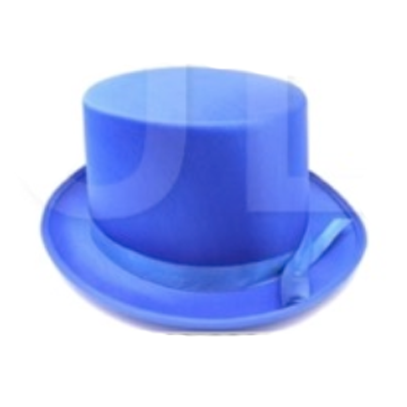 Satin Top Hat - Blue