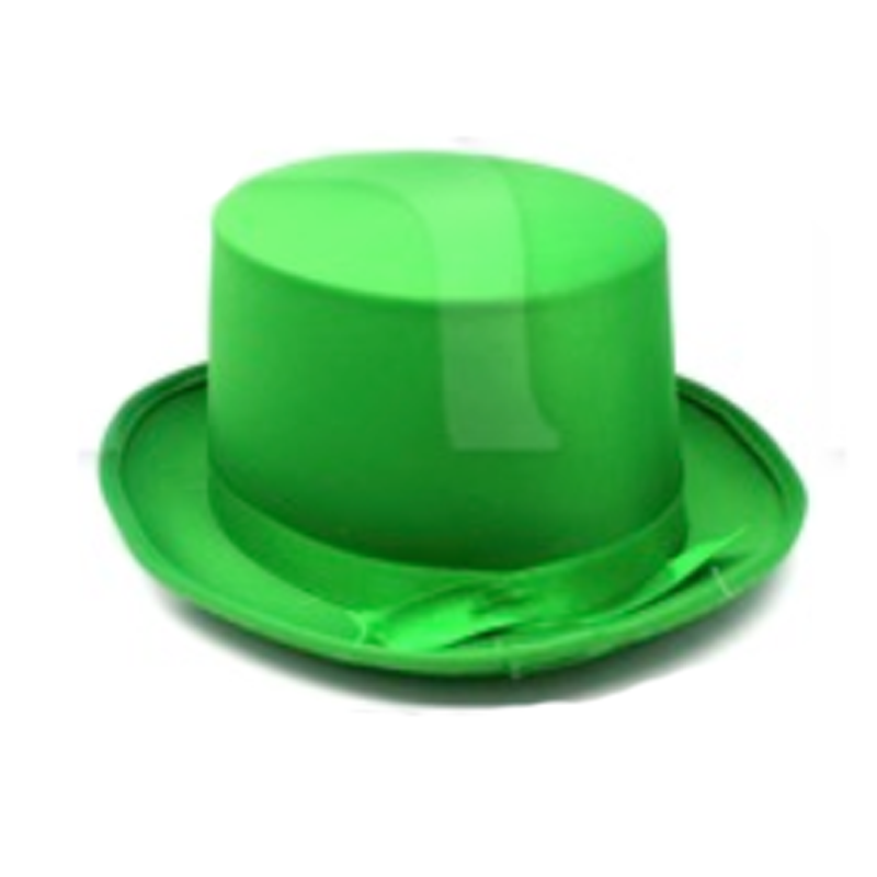 Satin Top Hat - Green