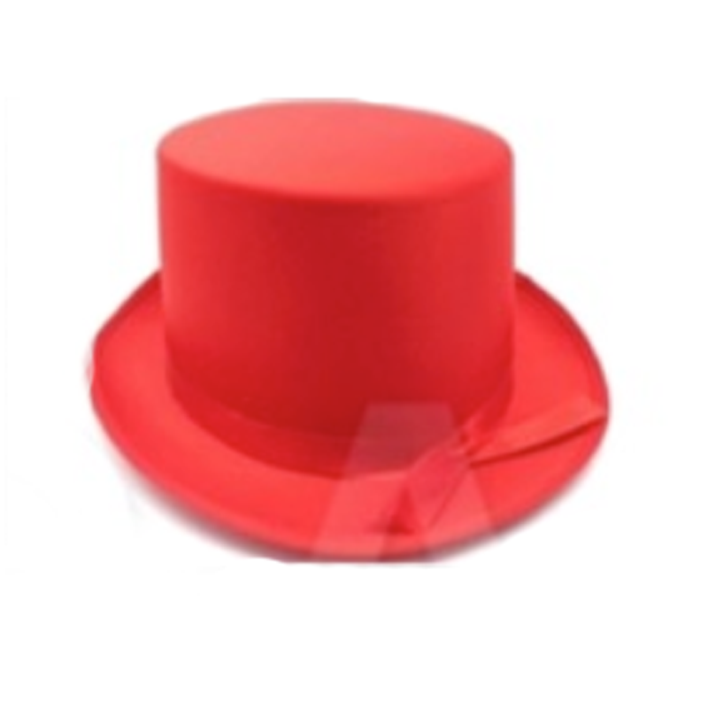 Satin Top Hat - Red