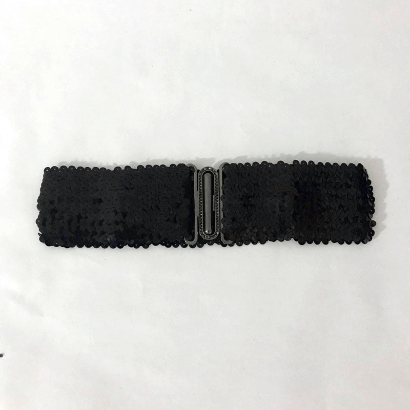 Sequin Belt Black