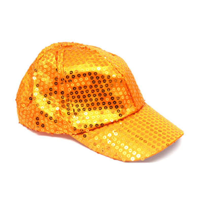 Sequin Baseball Cap - Orange