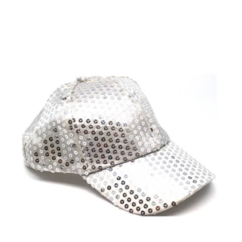 Sequin Baseball Cap Silver