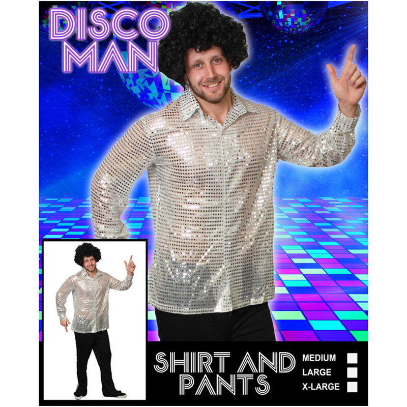 Silver Disco Man With Flares