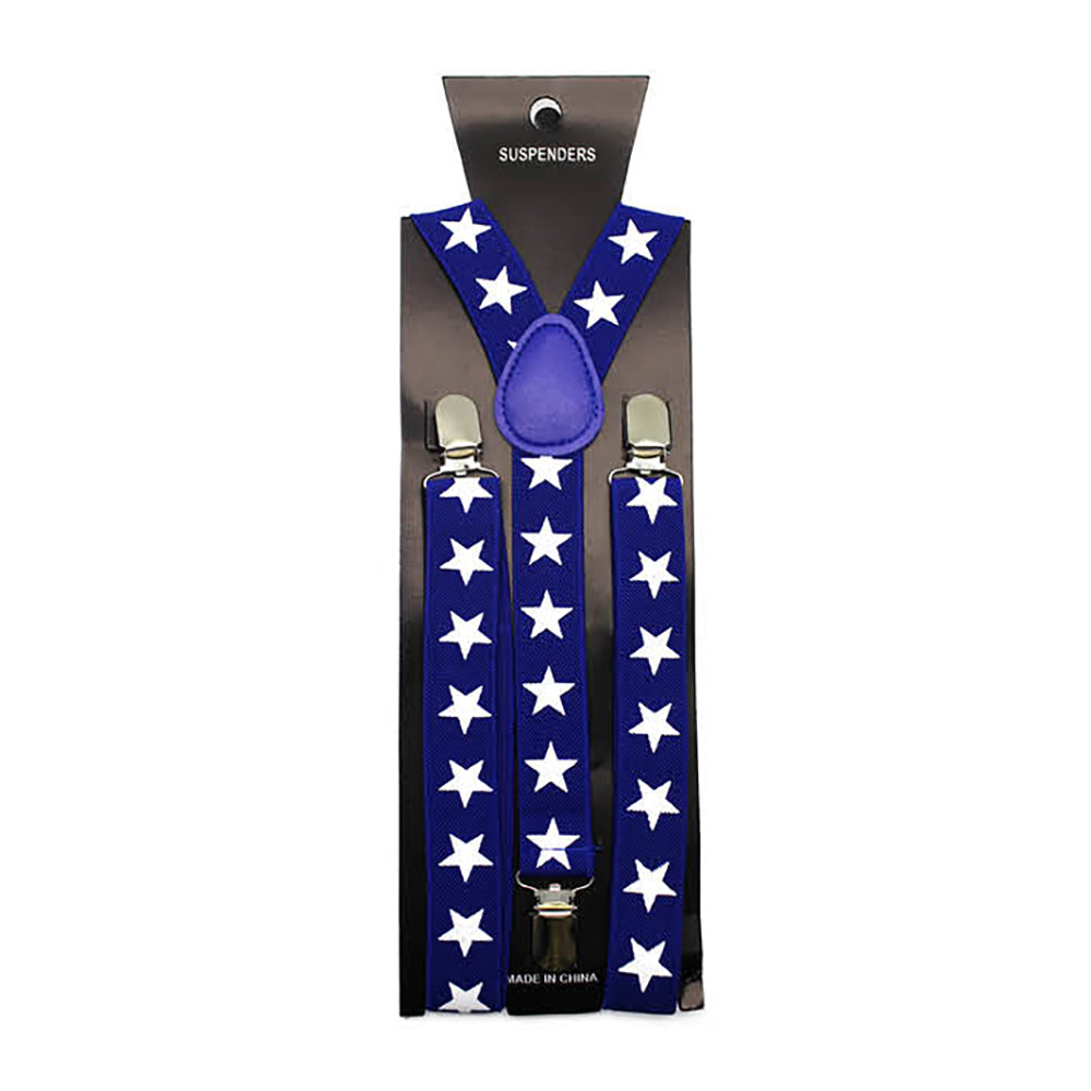 Suspenders - Blue & White Stars